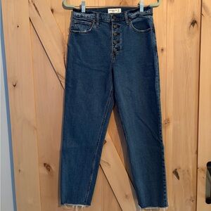 Abercrombie & Fitch High Rise Blue Jeans with Button-Fly